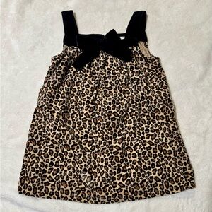 Gymboree Leopard Print Dress with Black Velvet Bow